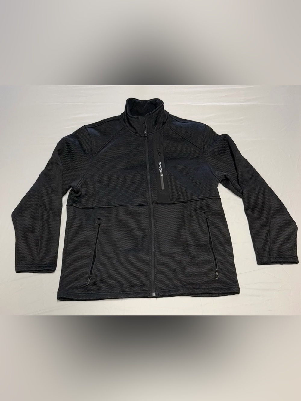 NWOT Spyder Men's Black Full-Zip Jacket - Size XL